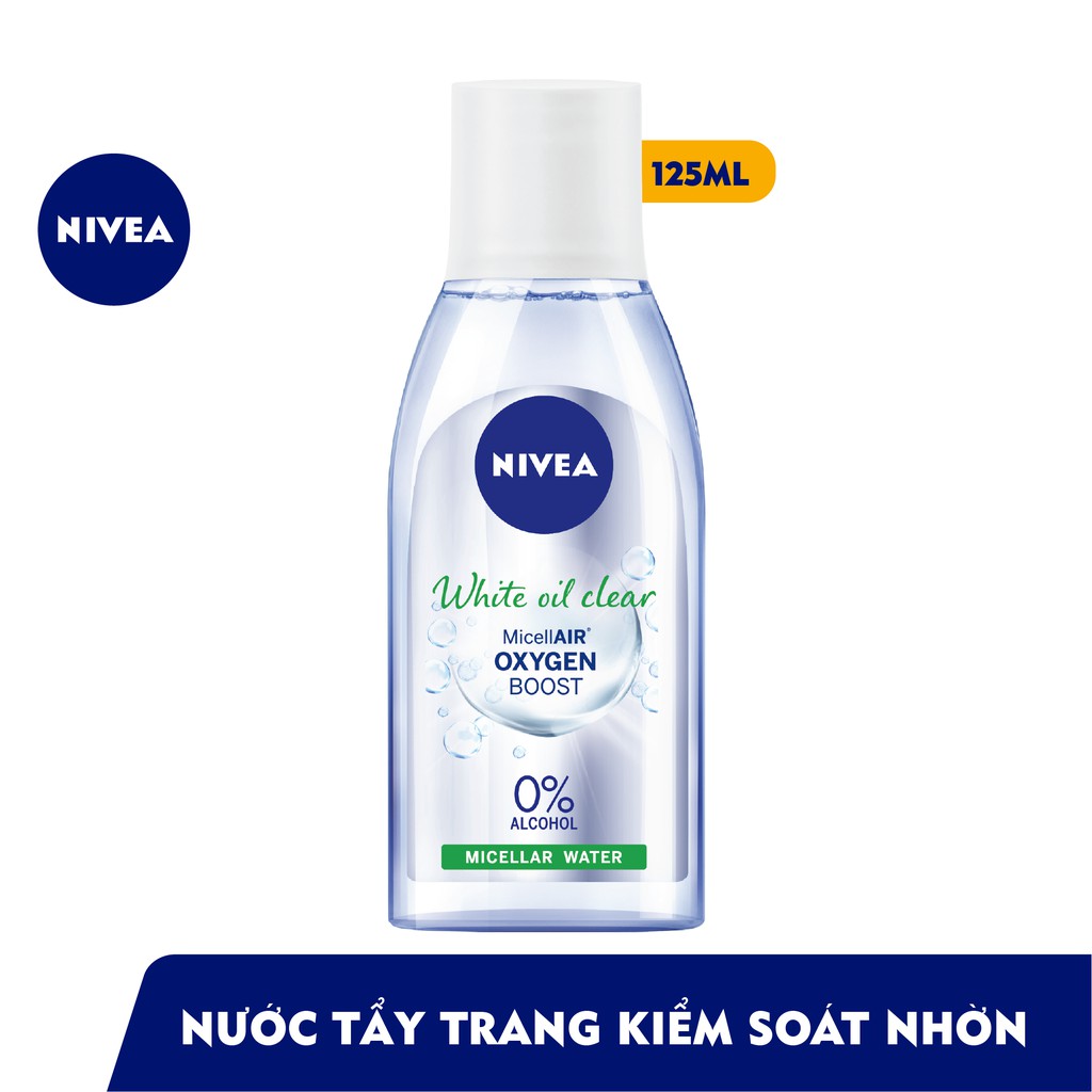 Nước tẩy trang cho da dầu mụn Nivea White Oil Clear Micellair Oxygen Boost Micellar Water 