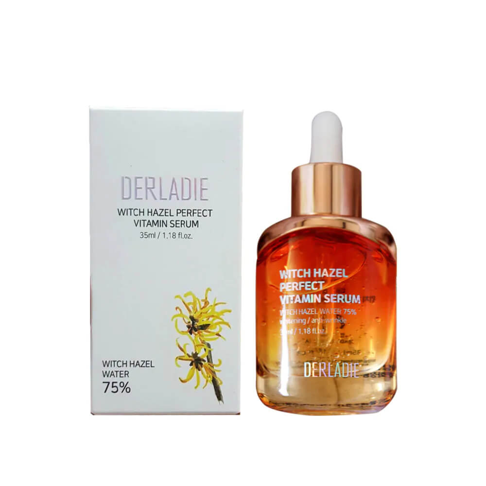 Serum dưỡng trắng da mờ thâm mụn Derladie Natural With Hazel