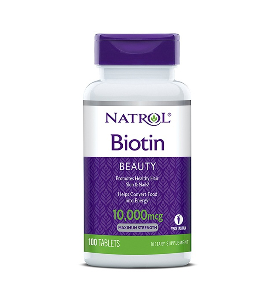 Viên Uống Natrol Biotin Beauty 10.000mcg Làm Đẹp Tóc và Da
