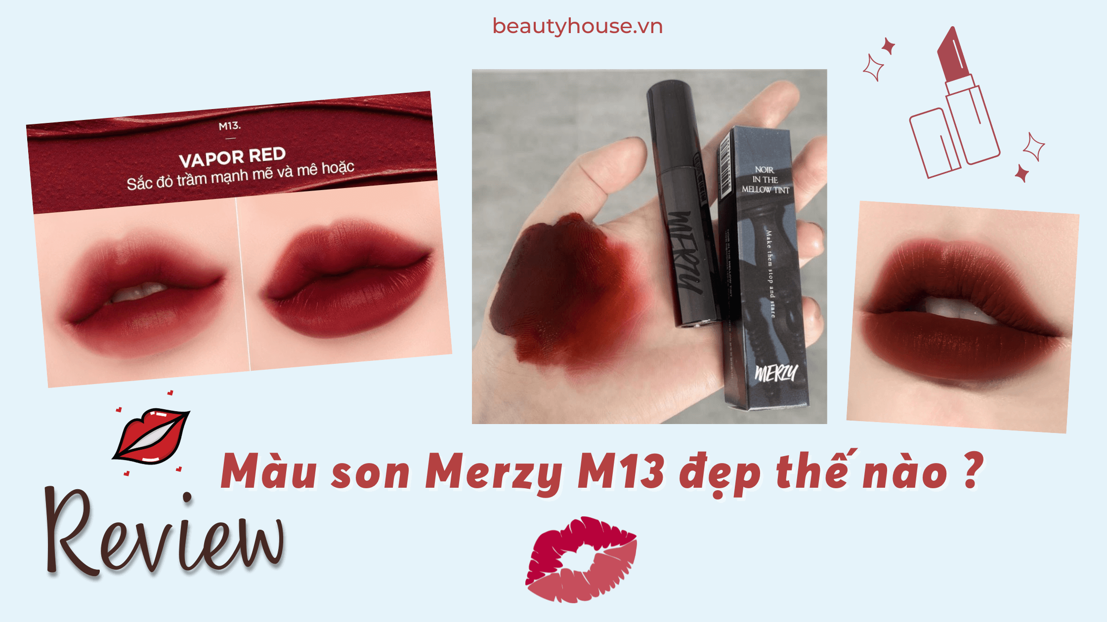 Bạn đã biết màu son Merzy M13 vỏ đen là màu son gì chưa? | Beautyhouse Bạn Đã Biết Màu Son Merzy M13 Vỏ Đen Là Màu Son Gì Chưa? | Beautyhouse